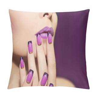 Personality  Lilac French Manicure. Pillow Covers