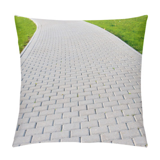 Personality  Garden Stone Path With Grass Pillow Covers