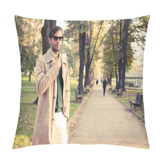 Personality  Trench Coat Pillow Covers