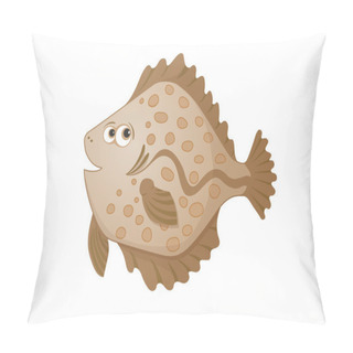 Personality  Cartoon Flatfish Illustration Pillow Covers