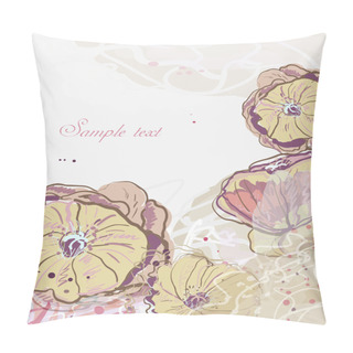 Personality  Abstract Watercolor Flowers Pillow Covers