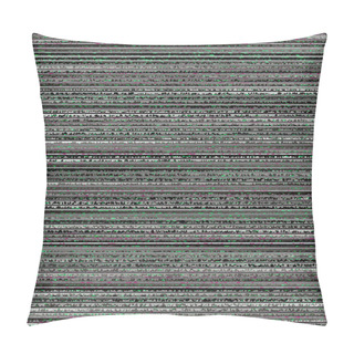 Personality   Bad TV Signal Illustration Pillow Covers