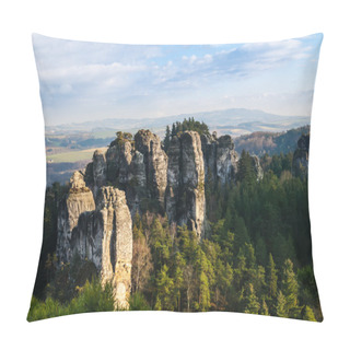 Personality  Sandstone Rocks In Bohemian Paradise Pillow Covers