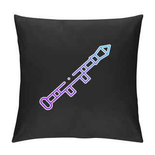 Personality  Bazooka Blue Gradient Vector Icon Pillow Covers