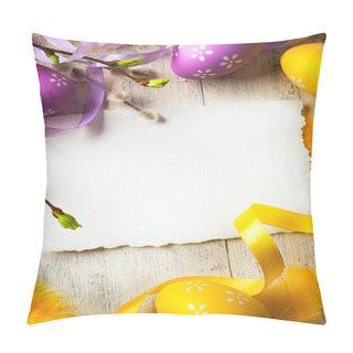Personality  Art Easter Background With Easter Eggs Pillow Covers