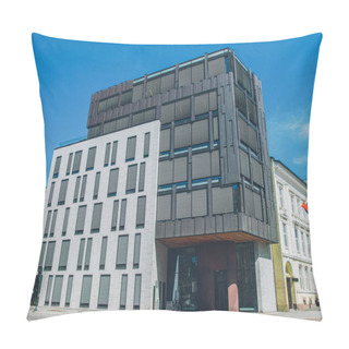 Personality  Low Angle View Of Old And Modern Architecture At Sunny Day, Oslo, Norway Pillow Covers