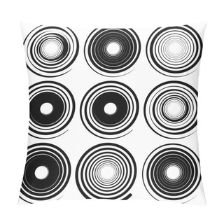 Personality  Set Of Spiral Shapes  Pillow Covers