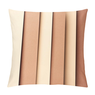 Personality  Abstract Background With Paper Sheets In Beige And Brown Tones Pillow Covers
