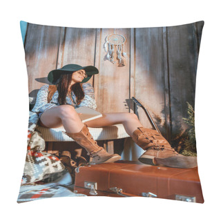 Personality  Hippie Woman With Book Pillow Covers