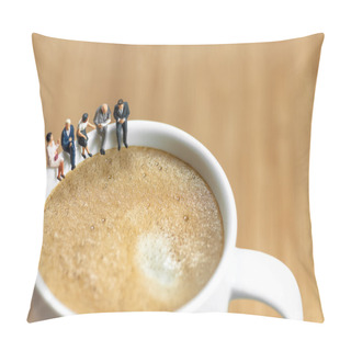 Personality  Miniature Business Team Having A Coffee Break Pillow Covers