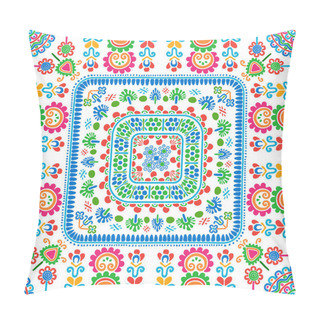 Personality  Seamless Pattern Design Inspired By Traditional Hungarian Embroidery Pillow Covers