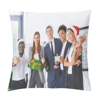 Personality  Business People With Gifts In Office Pillow Covers