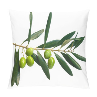 Personality  Branch Of Green Olives Pillow Covers