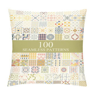 Personality  Set Of 10 Seamless Retro Patterns  Pillow Covers