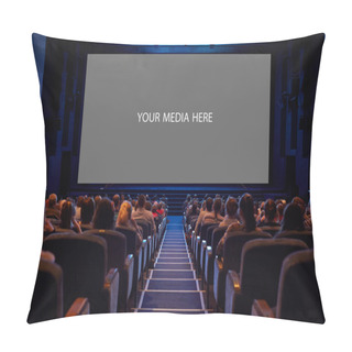 Personality  Empty Cinema Screen With Audience. Pillow Covers