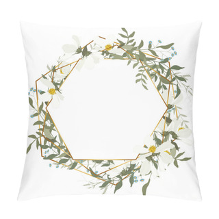 Personality  Bohemian  Romantic Decor, Vintage Botanical Composition For Invitation Cards Pillow Covers