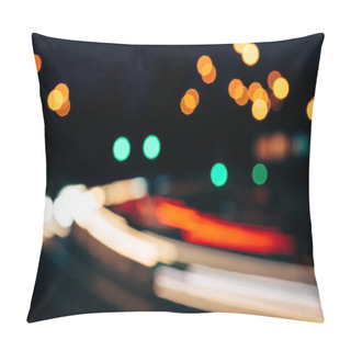 Personality  Colorful Bokeh Lights Of Night City As Background Pillow Covers