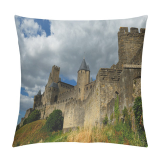Personality  Castle At Carcassonne, France Pillow Covers