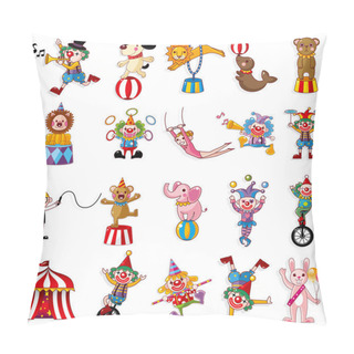 Personality  Cartoon Happy Circus Show Icons Collection Pillow Covers