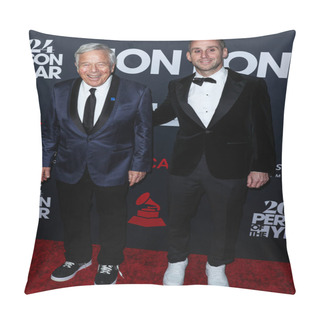 Personality  Robert Kraft And Michael Rubin Arrive At The 2024 MusiCares Person Of The Year Honoring Jon Bon Jovi Held At The Los Angeles Convention Center On February 2, 2024 In Los Angeles, California, United States. Pillow Covers