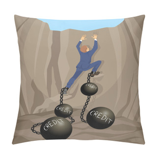 Personality  Man In Debt Hole Pillow Covers