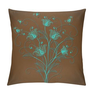 Personality  Vector Floral Background Design Pillow Covers