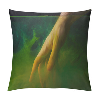 Personality  Hand In Water With Green Smoky Swirls Pillow Covers