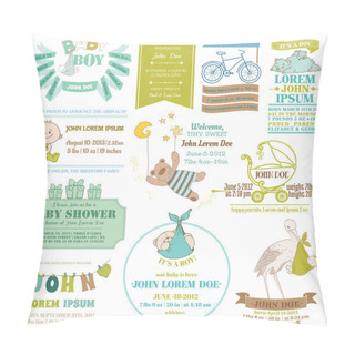 Personality  Baby Arrival And Shower Collection - For Card Design, Scrapbook Pillow Covers