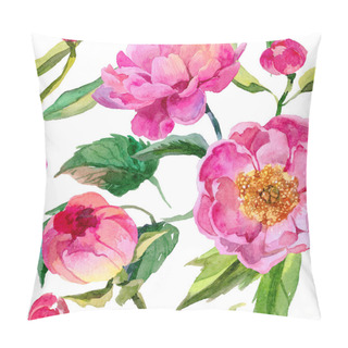 Personality  Wildflower Peonies Flower Pattern In A Watercolor Style. Pillow Covers