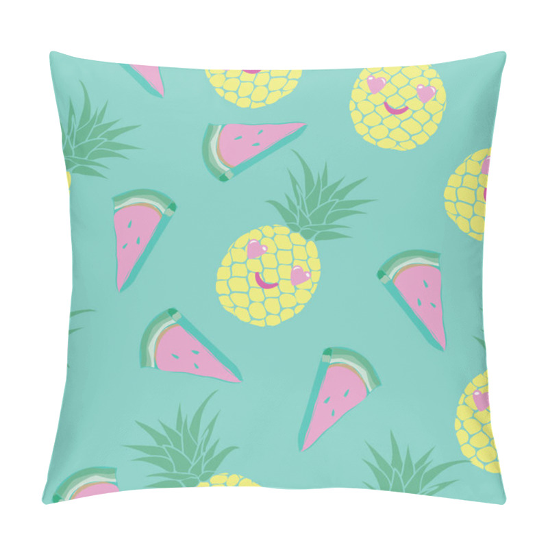 Personality  pineapples and watermelon seamless pattern pillow covers