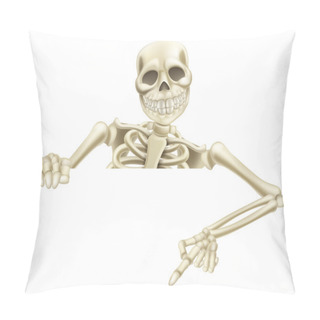 Personality  Halloween Skeleton Pointing Down Pillow Covers