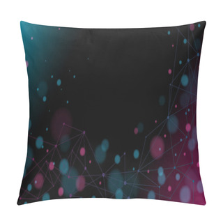 Personality  Futuristic Blue Red Gradient Vector Black Background Contrast Color Border Digital Dynamic Elegant Technology Web Poster Card Template. TikTok Service, Tiktok Background, TikTok Social Media Pillow Covers