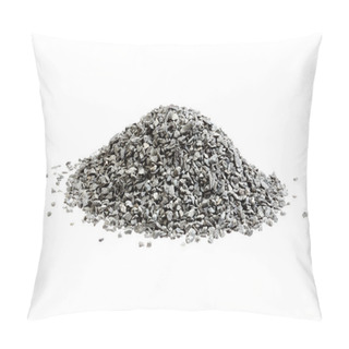 Personality  Pile Of Small Basalt Stones Stacked On White. Pillow Covers