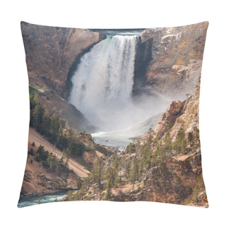 Personality  The Lower Falls, Yellowstone. Pillow Covers