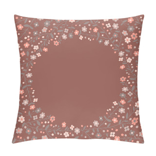 Personality  Beautiful Frame Of Flowering Branches Pillow Covers