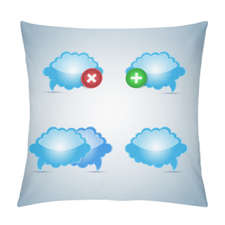 Personality  Vector Cloud Icon,  Vector Illustration   Pillow Covers