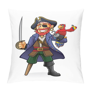 Personality  Pirate And Parrot Pillow Covers