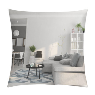 Personality  Scandinavian Style Interior Design 3D Rendering Pillow Covers