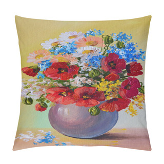Personality  Oil Painting - Still Life, A Bouquet Of Flowers Pillow Covers