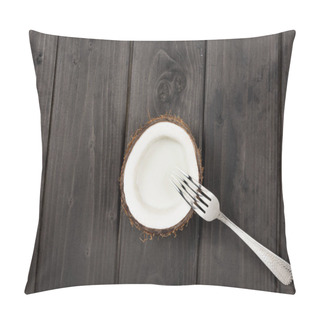 Personality  Coconut Half And Metal Fork Pillow Covers