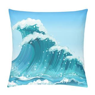 Personality  Big Waves Pillow Covers