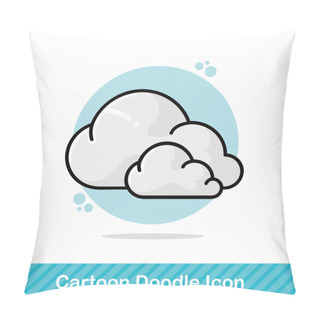 Personality  Weather Cloud Doodle Vector Illustration Pillow Covers