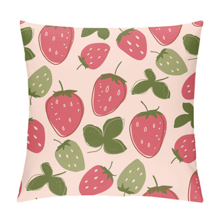 Personality  Summer Fruit Cartoon Doodle Seamless Pattern Pillow Covers