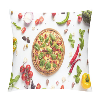 Personality  Italian Pizza And Ingredients Pillow Covers