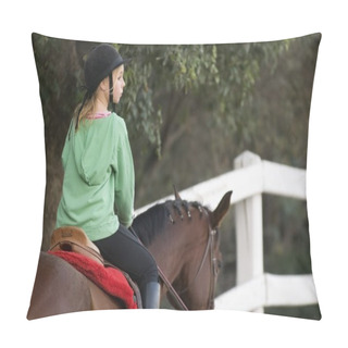 Personality  Girl On A Horse Pillow Covers