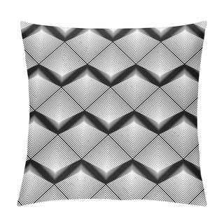 Personality  Design Seamless Monochrome Zigzag Pattern Pillow Covers