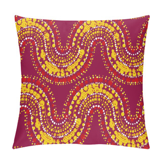Personality  Concept Dot Seamless Pattern On Tribal Style. Repeatable Motif In Modern India Style For Surface Design Pillow Covers