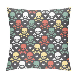 Personality  Skull Seamless Pattern Pillow Covers