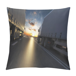 Personality  3D Rendering Of Generic Transportation Concept At Dawn Pillow Covers