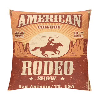 Personality  American Cowboy Rodeo Poster Pillow Covers